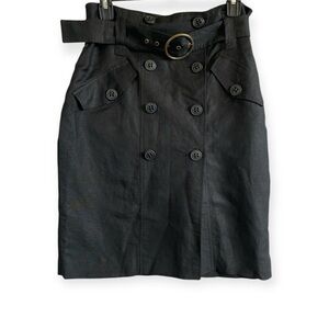 Larry Levine Linen Blend Skirt